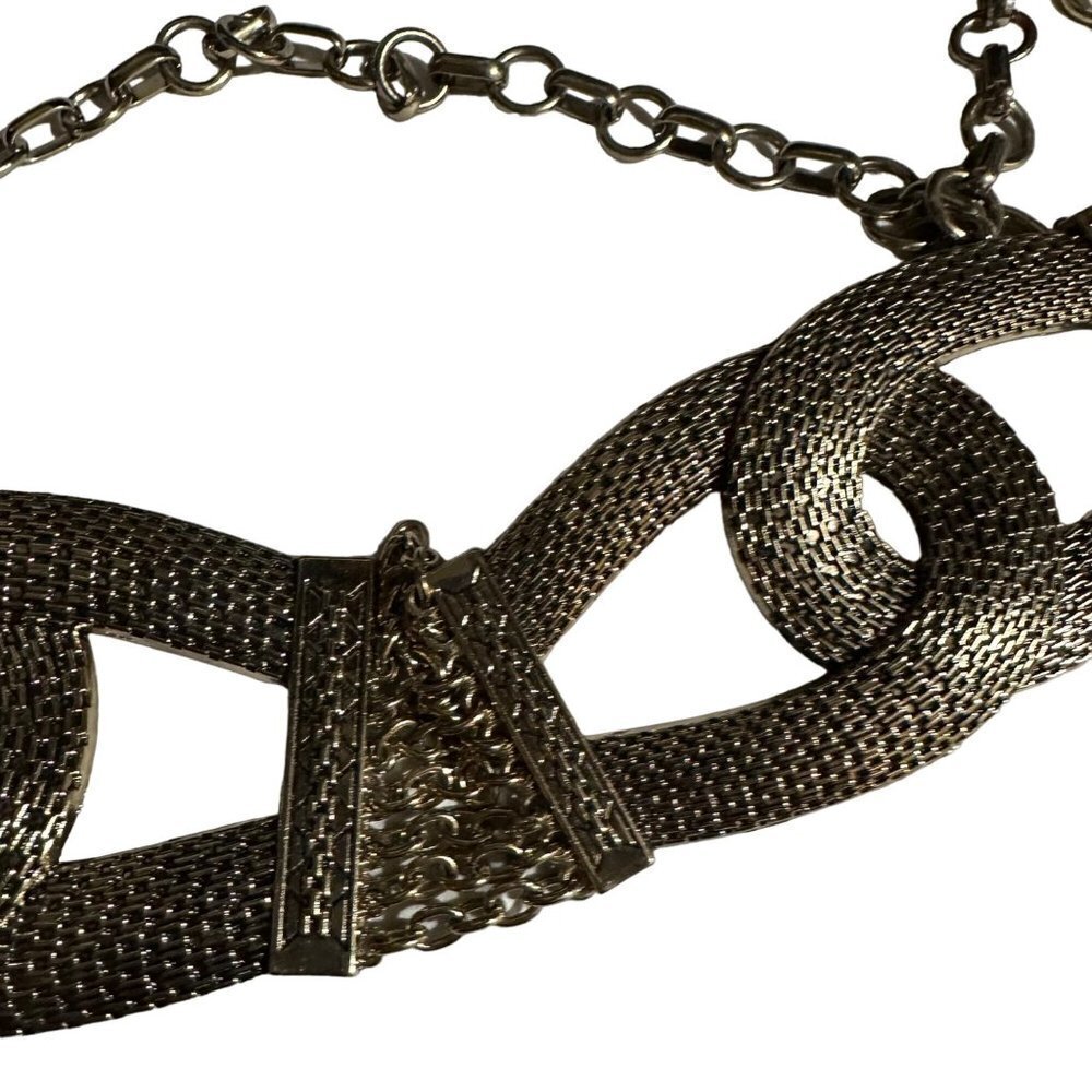 Chico’s Metal Chain Accent Silver Adjustable Belt - Picture 6 of 13